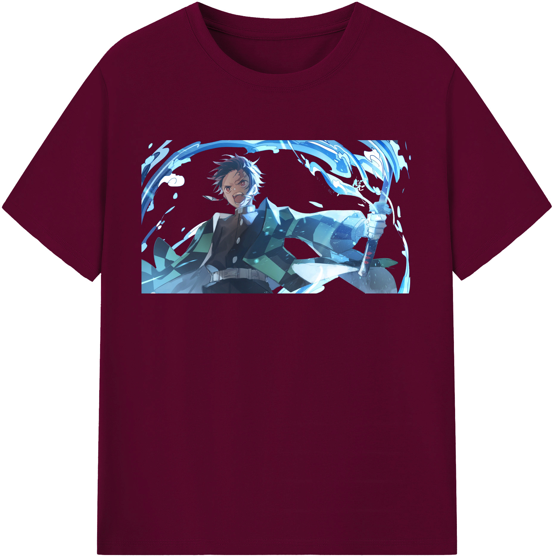 （画像用） 鬼滅の刃 竈門 炭治郎／かまど たんじろう Kamado Tanjirou レディースカジュアルプリントTシャツ（綿100％）
